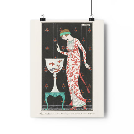 Robe d'Intérieur en Soie Brochée by George Barbier Giclée Art Print