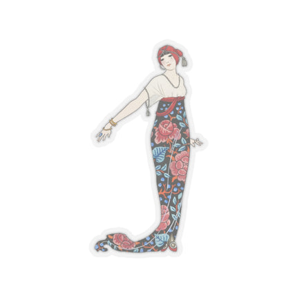 Grande robe du soir (Grand Evening Gown) by George Barbier Kiss-Cut Stickers (4 Sizes)