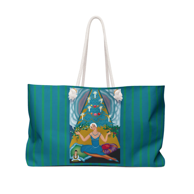 Art Deco Christmas Elegance Weekender Bag