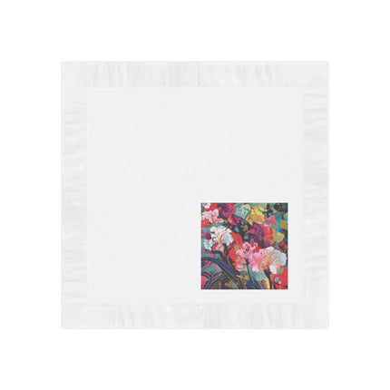 Ethereal Irises White Coined Napkins
