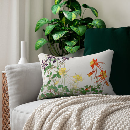 Aquilegia Flower by Tanigami Kônan Spun Polyester Lumbar Pillow