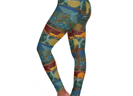 Kingfisher & Fish by Maurice Pillard Verneuil High Waisted Yoga Leggings (AOP)