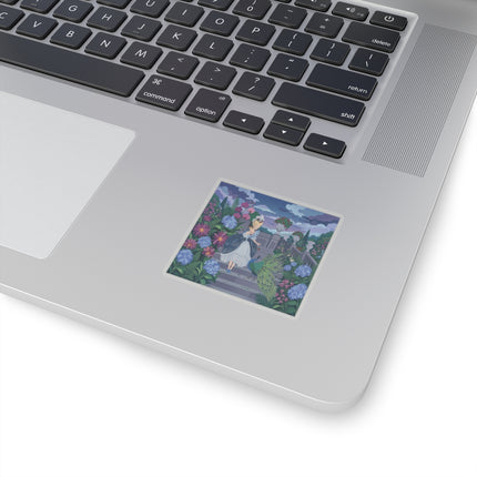 🦚🌸 The Peacock Garden Terrace Kiss-Cut Stickers – Art Deco Floral Elegance