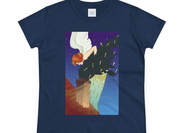 The Christmas Angel Women's Midweight Cotton Tee