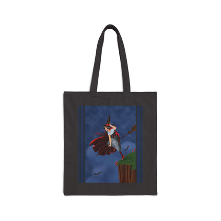 The Enchanted Witch Cotton Canvas Tote Bag