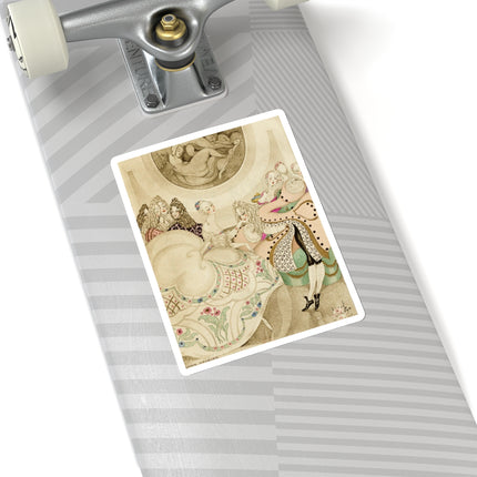 Sur talons rouges (On Red Heels) pl 01 by Gerda Wegener Kiss-Cut Stickers (4 Sizes)