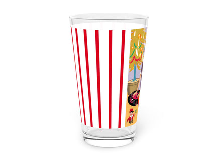Art Deco Christmas Glass, 16oz