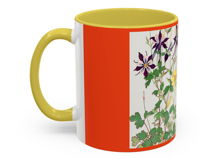 Aquilegia Flowers by Tanigami Kônan Colorful Mugs (11oz, 15oz)