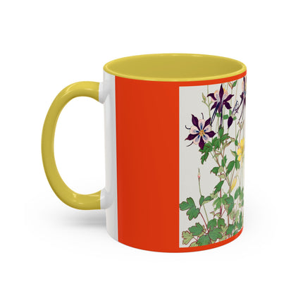 Aquilegia Flowers by Tanigami Kônan Colorful Mugs (11oz, 15oz)