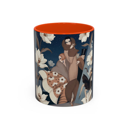 🌸✨ The Midnight Magnolia Masquerade Colorful Mug – Art Deco Nocturne