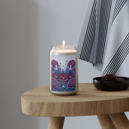 🎭🌺 The Enchanted Garden Masquerade Trio Scented Soy Candle – Art Deco Floral Elegance
