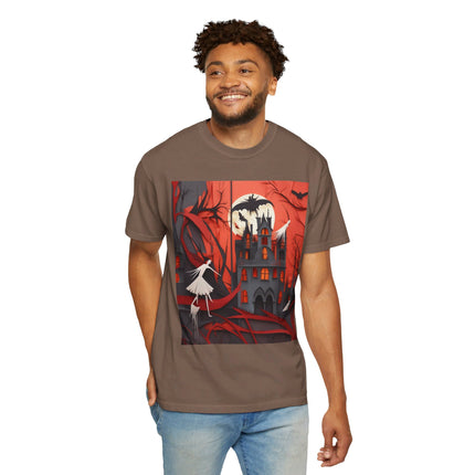 Halloween Night Scene Unisex Garment-Dyed T-shirt