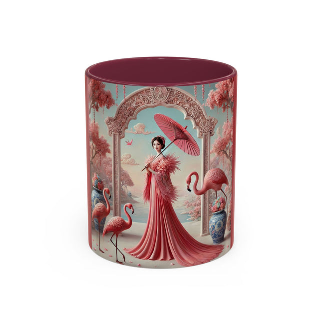 Petals, Porcelain, and Flamingos Colorful Mugs (11oz, 15oz)