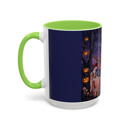 🌙🎃 Moonlit Mischief In The Pumpkin Grove Colorful Mug – Whimsical Halloween Fantasy