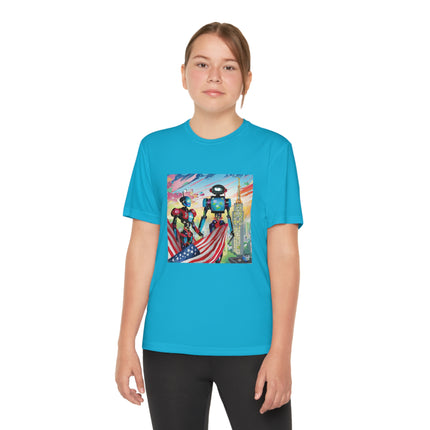 High Fashion Cyberpunk CIA Robots Youth Competitor Tee