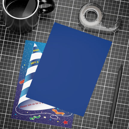 Vibrant Birthday Extravaganza Invitation! Bundles of 10, 30, 50 Pieces Available (envelopes included)