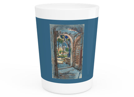 Gate in S. Miniato by Martin Monnickendam Ceramic Shot Glass