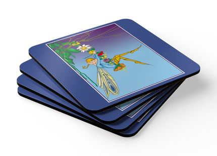 A Fairy's Delight Corkwood Coaster Set