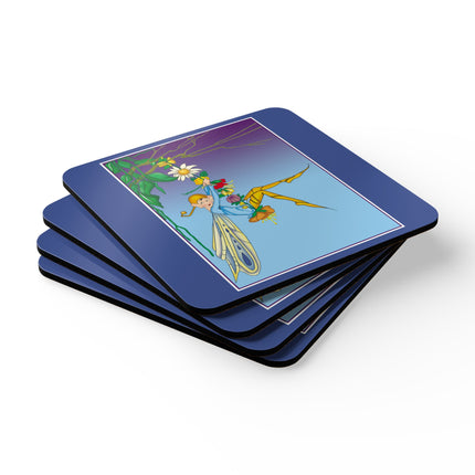 A Fairy's Delight Corkwood Coaster Set