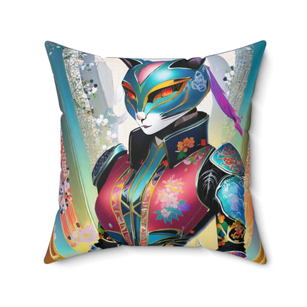 Cyberpunk Chic Spun Polyester Square Pillow
