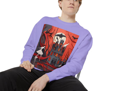 Halloween Night Scene Unisex Garment-Dyed Sweatshirt