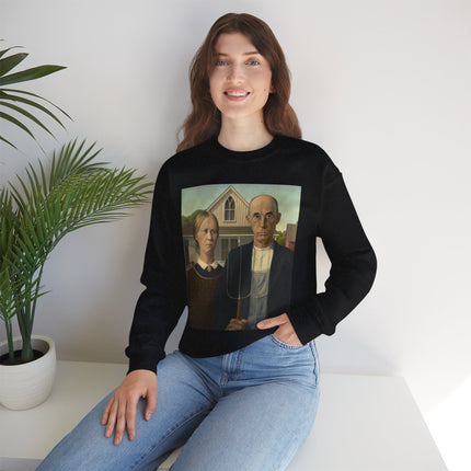 American Gothic by Grant Wood Heavy Blend™ Crewneck Sweatshirt