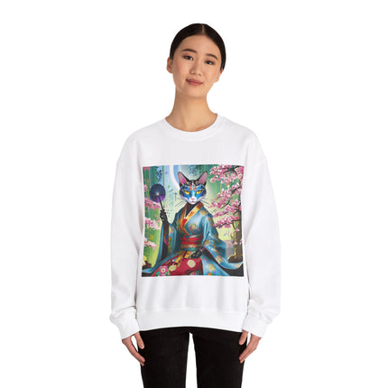 Cyberpunk Geisha Unisex Heavy Blend™ Crewneck Sweatshirt