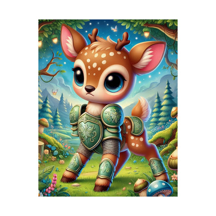 🦌🛡️ Fawn Defender Matte Vertical Poster – Woodland Courage & Fairytale Adventure