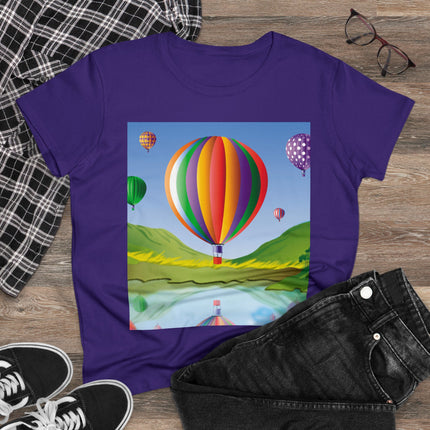Colorful Heights Women's Midweight Cotton Tee