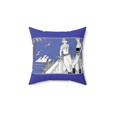 Coastal Elegance Spun Polyester Square Pillow
