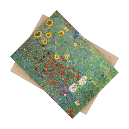 Farm Garden with Sunflowers by Gustav Klimt Ceramic Tile