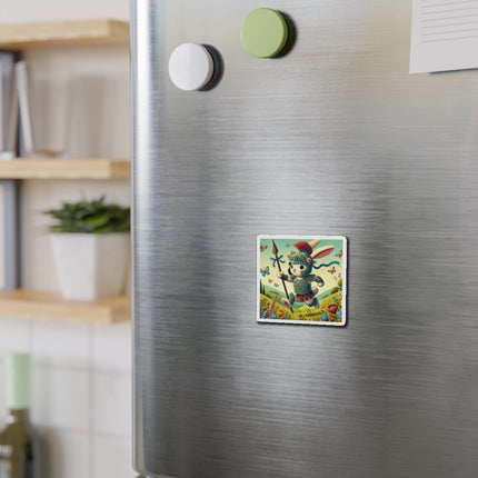 Rabbit Gladiator Die-Cut Magnets (5 Sizes)