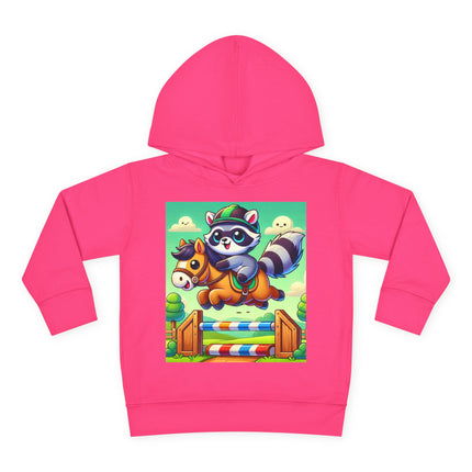 Raccoon Rider Toddler Pullover Fleece Hoodie