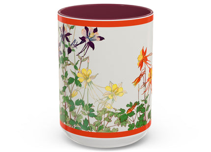 Aquilegia Flowers by Tanigami Kônan Colorful Mugs (11oz, 15oz)