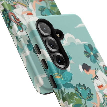 🐉🌿 The Dragon Keeper Phone Case – Art Deco Floral Fantasy