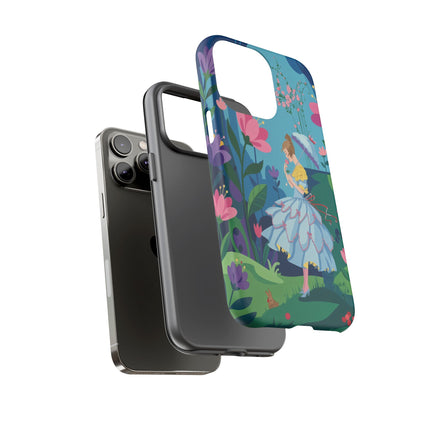🌸☂️ A Stroll Through The Enchanted Forest Phone Case – Art Deco Floral Fantasy