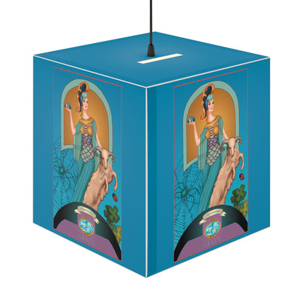March & Aquamarine Zodiac Light Cube Lamp