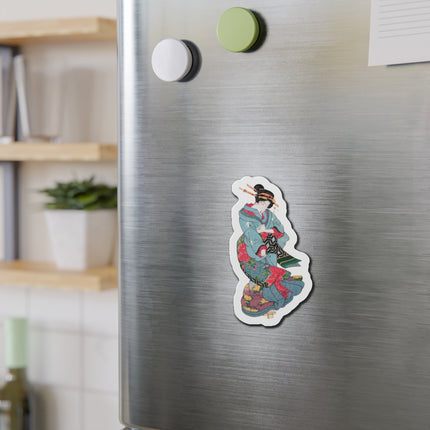 Beauties in a Spring Storm by Keisai Eisen Die-Cut Magnets (5 Sizes)