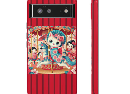 Geisha Kitten's Enchanted Carousel Phone Cases