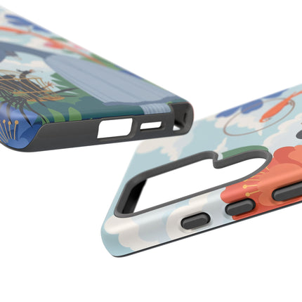 🦜🌺 The Lady Of The Garden Aviary Phone Case – Art Deco Floral Whimsy