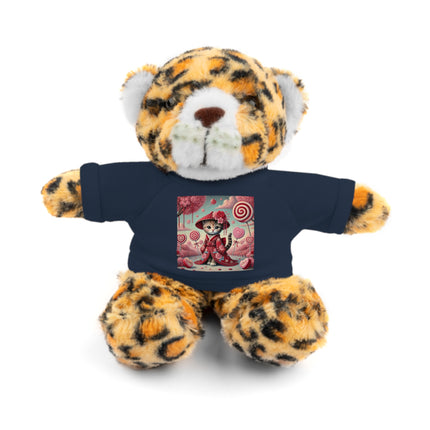 Whimsical Geisha Kitten in a Valentine Garden Stuffed Animals with Tee