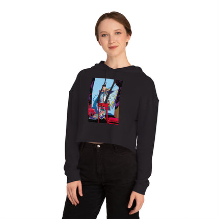 A Visual Journey by Umberto Brunelleschi Women’s Cropped Hooded Sweatshirt