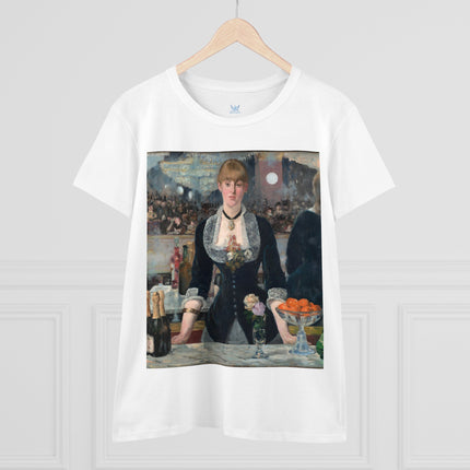A Bar at the Folies-Bergère by Edouard Manet Women's Midweight Cotton Tee