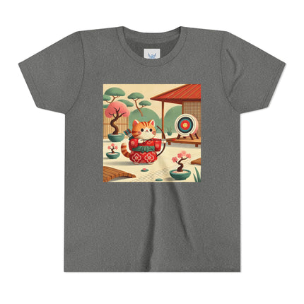 Archer Kitten in the Zen Garden Youth Short Sleeve Tee