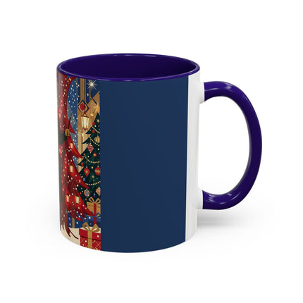🎩🎄 Christmas Eve Promenade Colorful Mug – Art Deco Holiday Elegance