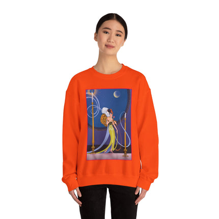 Smoke and Secrets: A Glamorous Encounter in Prohibition Era Heavy Blend™ Crewneck Sweatshirt
