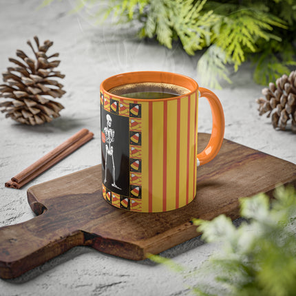 Candy Corn Skeleton Colorful Mugs (11oz, 15oz)