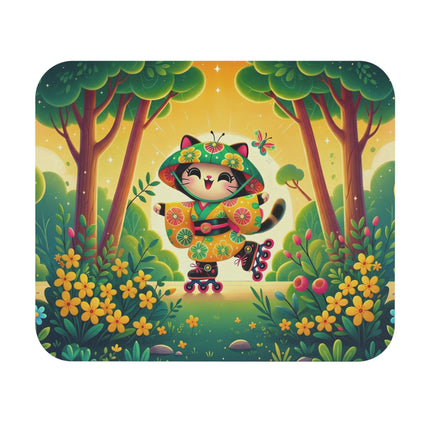 Firefly Dance on Wheels Mouse Pad – Joyful Glow & Playful Movement