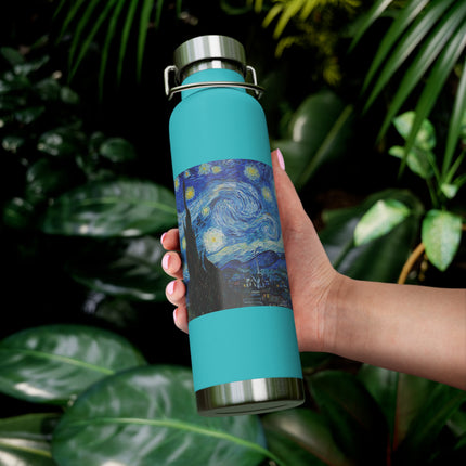 The Starry Night by Vincent Van Gogh Copper Vacuum Insulated Bottle, 22oz