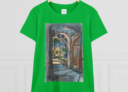 Gate in S. Miniato by Martin Monnickendam Women's Midweight Cotton Tee